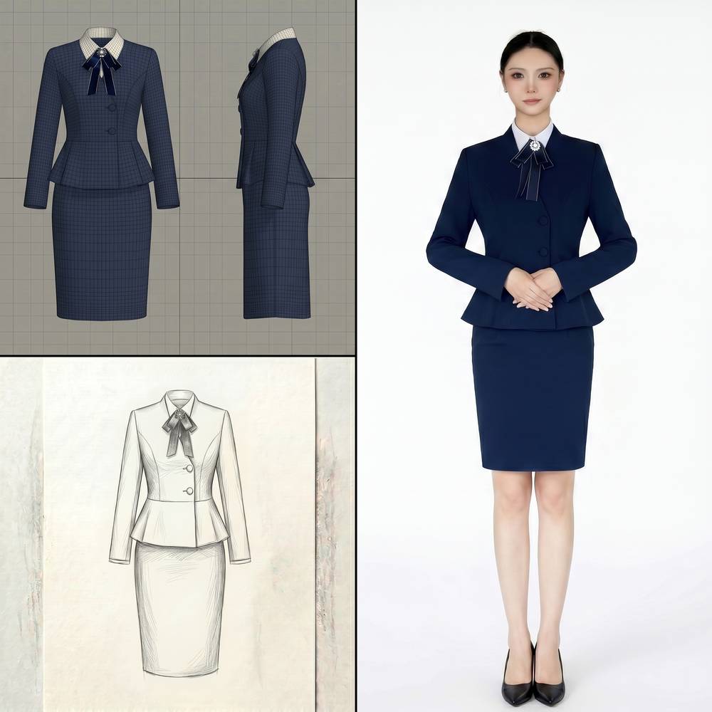 Navy Suit Set