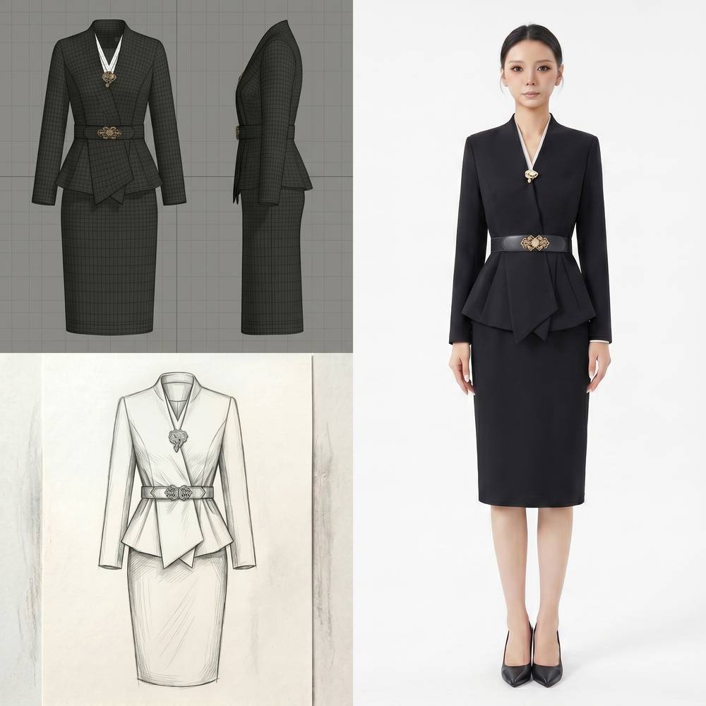 Navy Suit Set