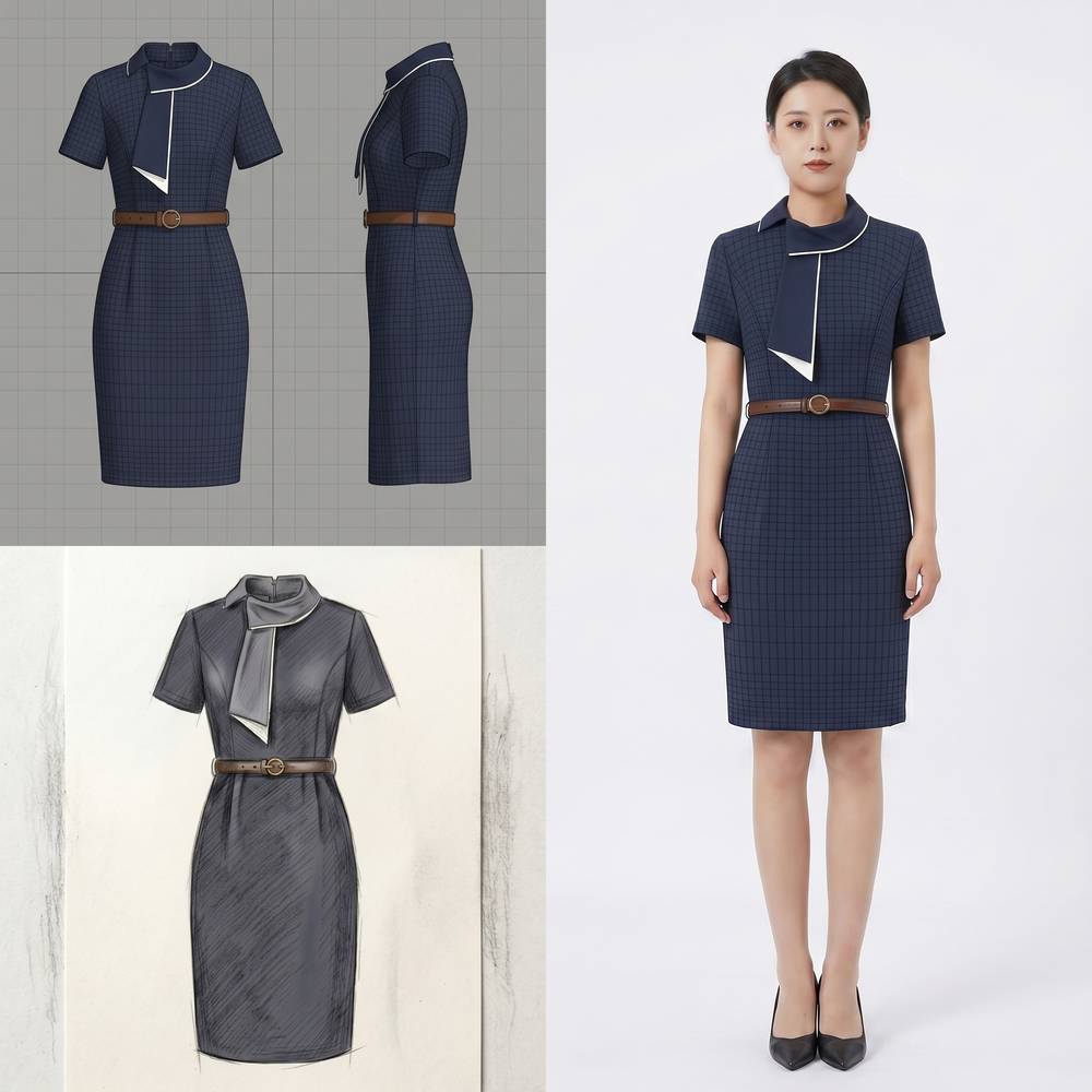 Navy Suit Set