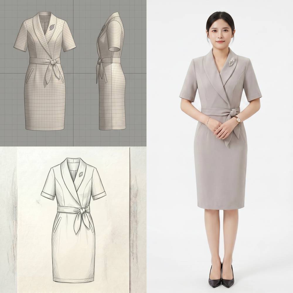 Beige Dress