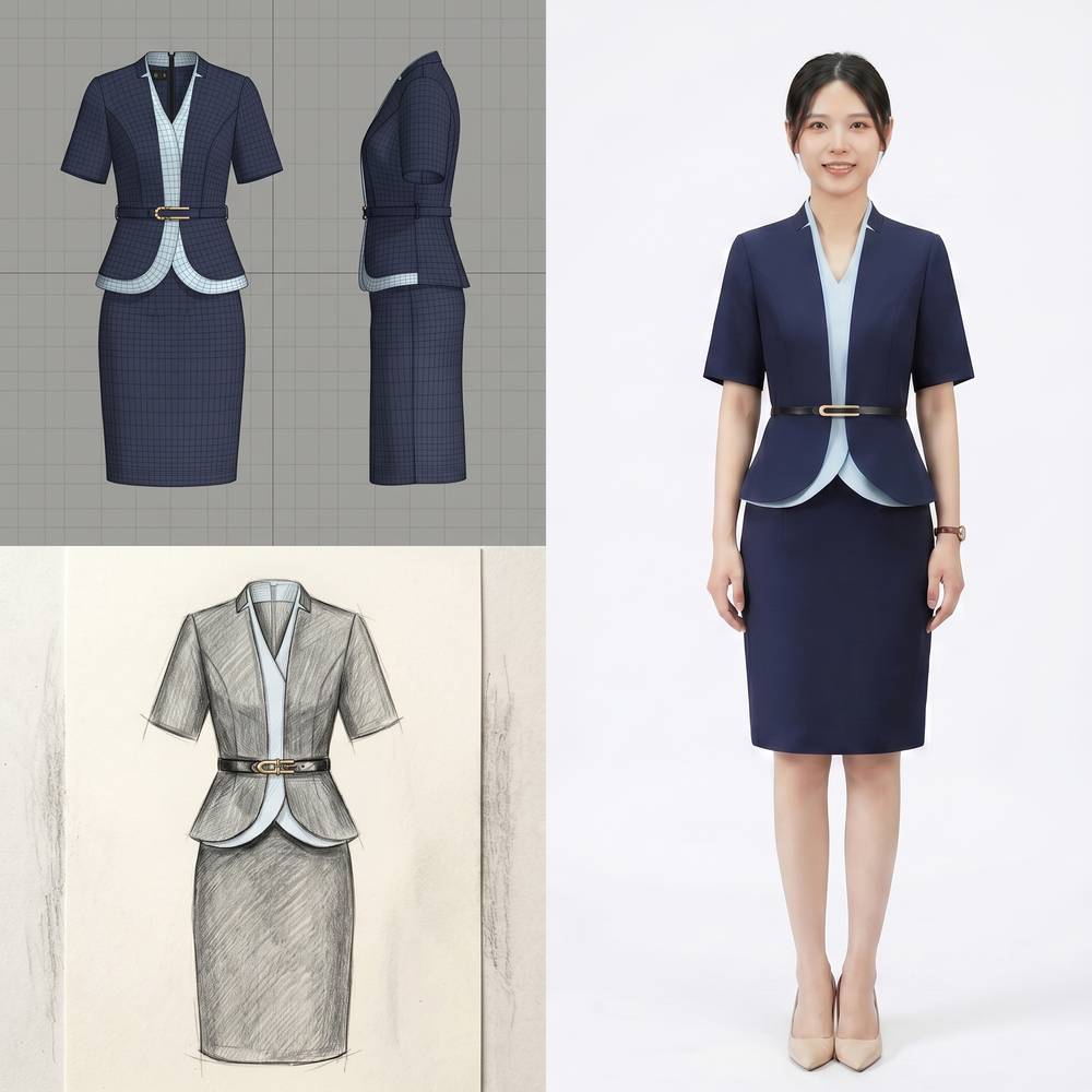 Navy Suit Set