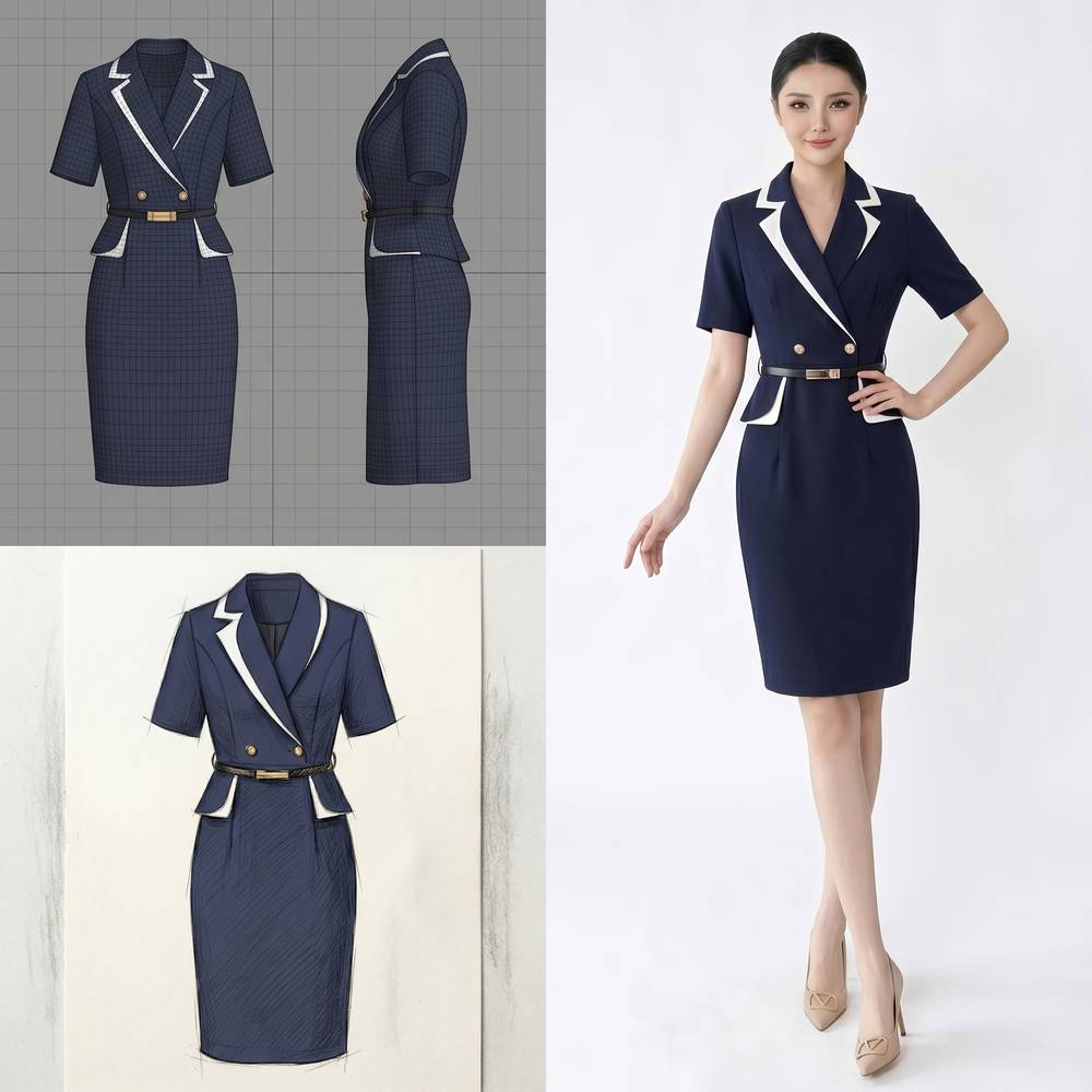 Navy Suit Set
