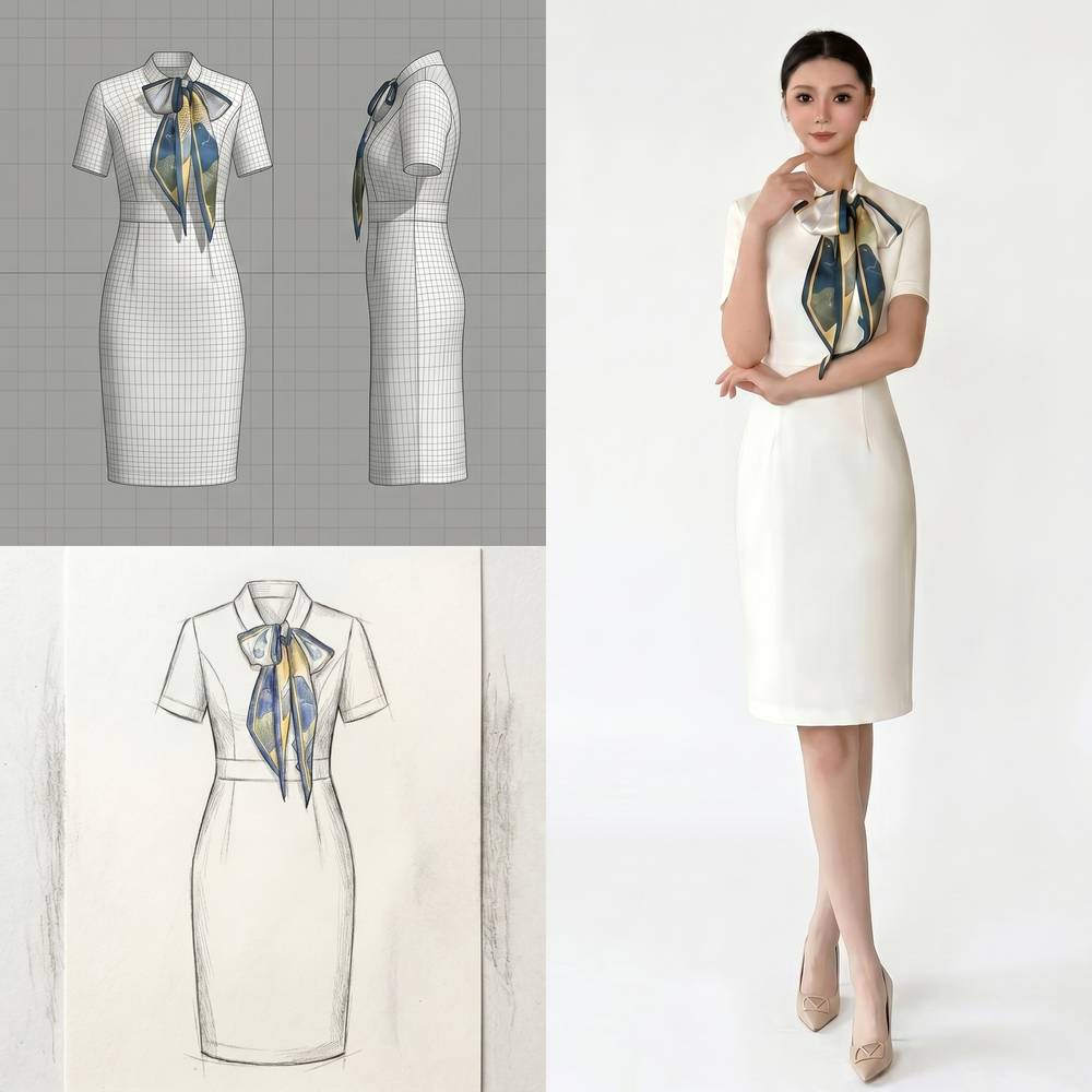 Navy Qipao