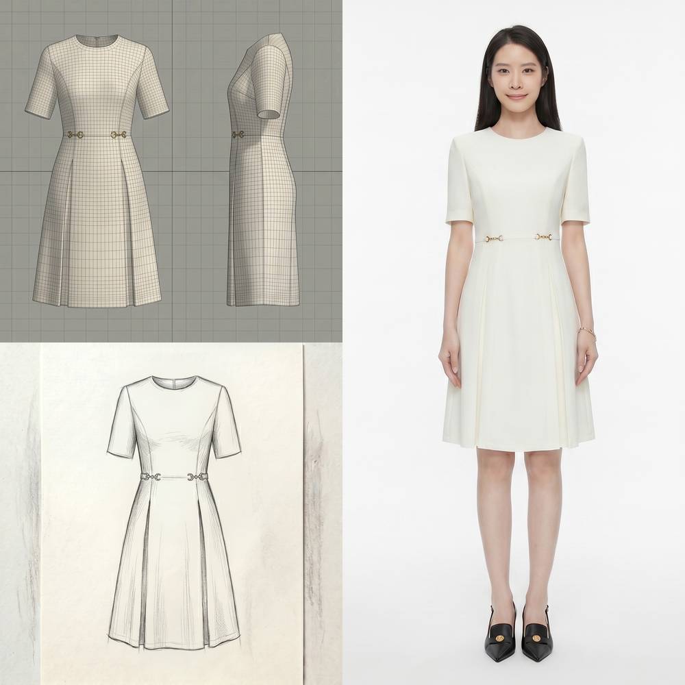 Beige Dress