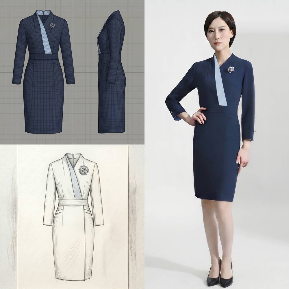 Navy Suit Set