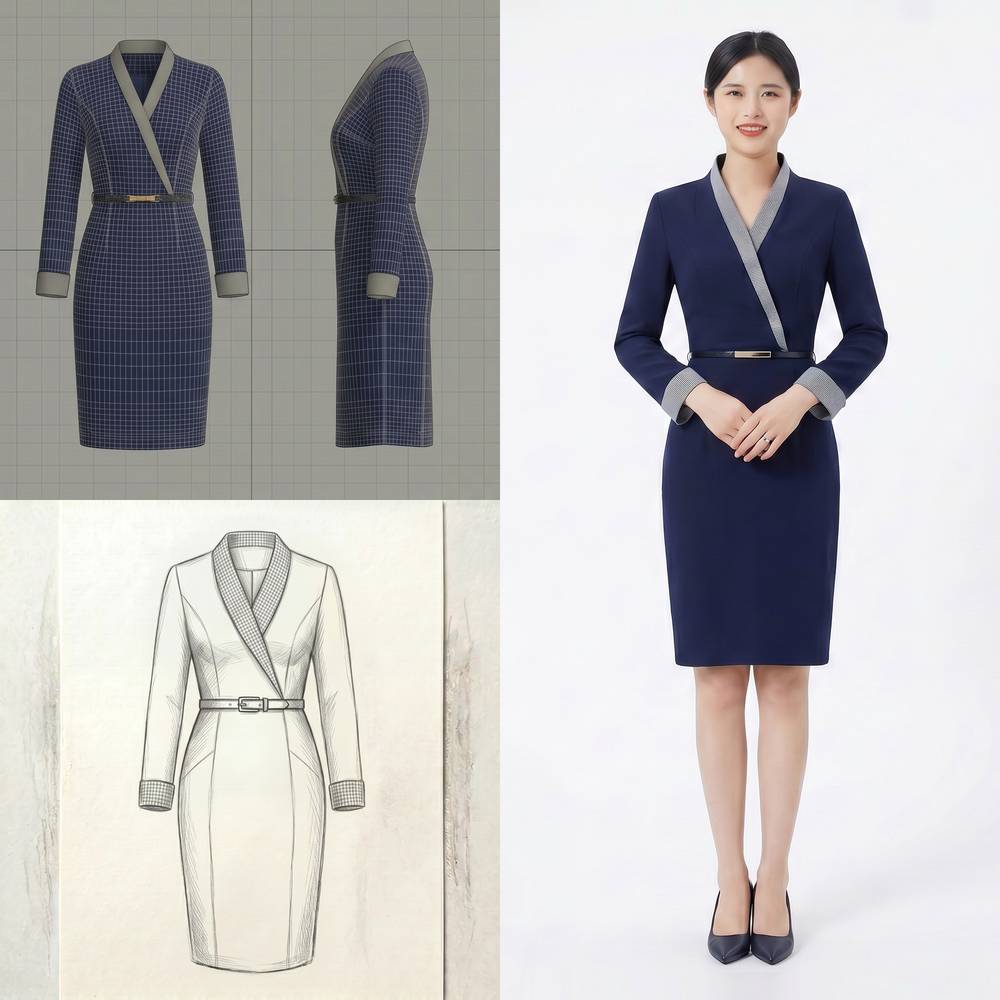 Navy Suit Set