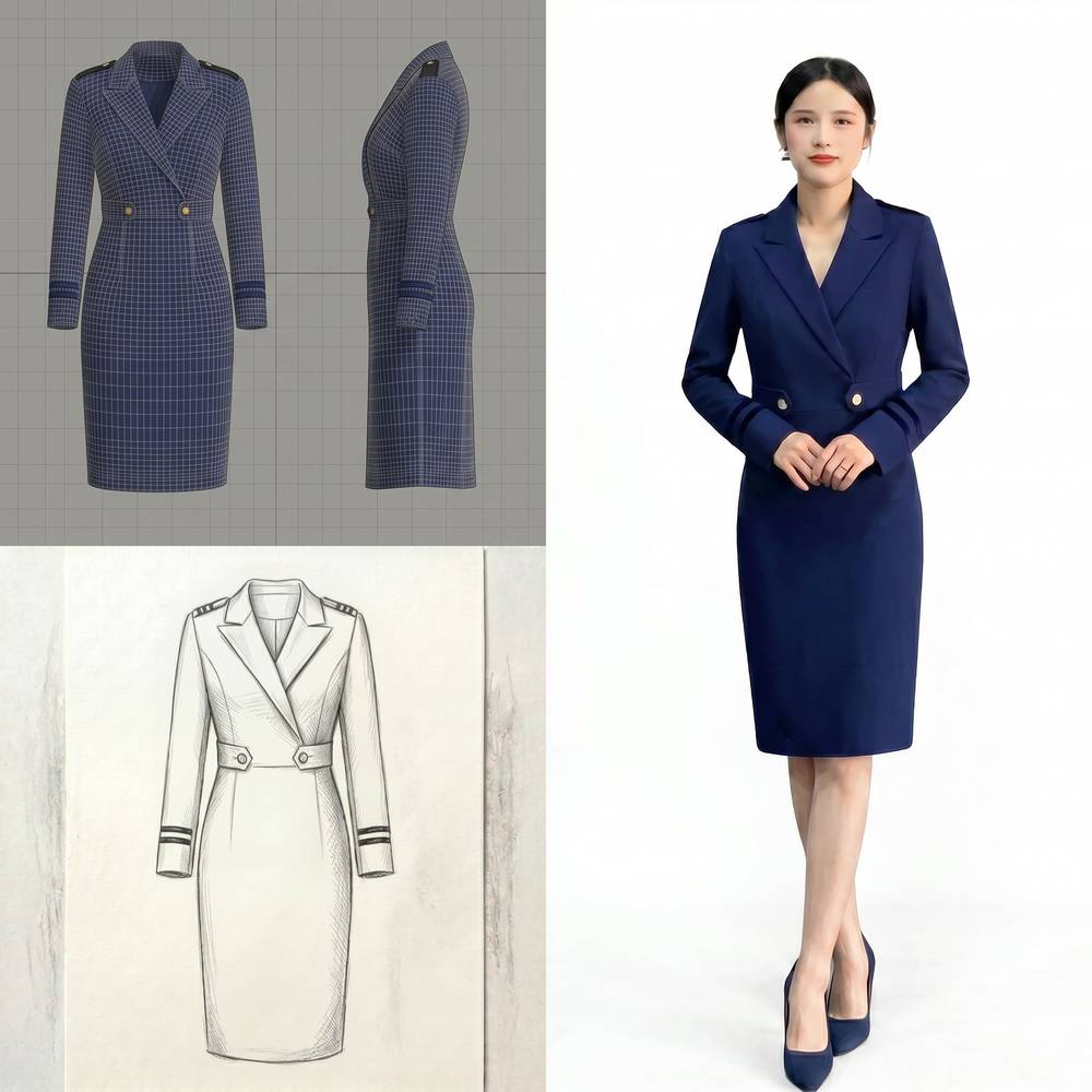 Navy Suit Set