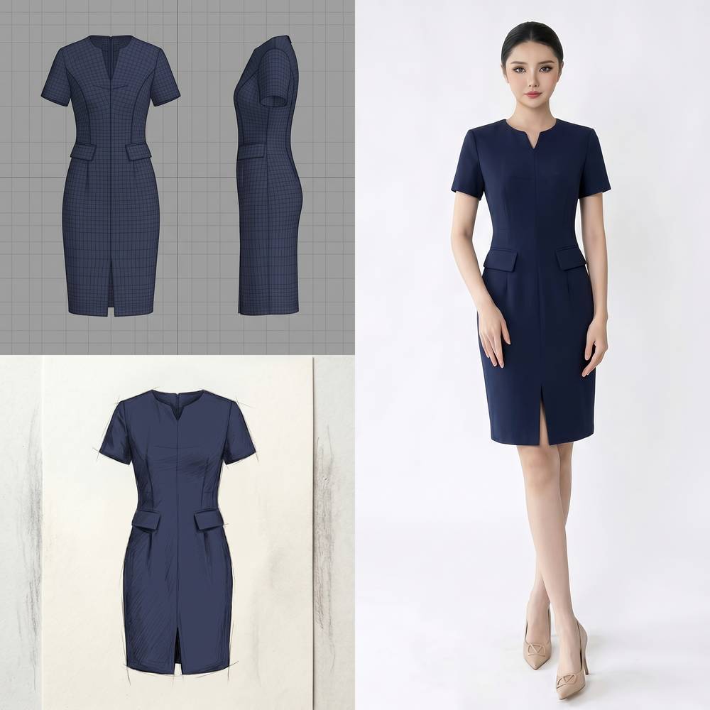 Navy Dress